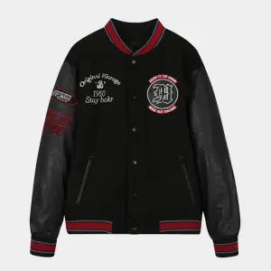 [롯데백화점]버커루 남성 인조가죽 배색 바시티 패딩 점퍼 B234JP350P