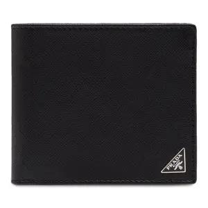 [명품] 25FW 삼각로고 사피아노 반지갑 블랙 2MO513 QHH F0002