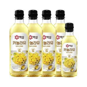 백설 카놀라유 900ml x4개+500ml x1개