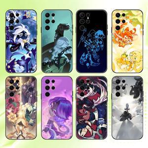 쿠키 런 전화 케이스 S 25 24 23 22 30 21 10 9 울트라 플러스 라이트 FE 4 5G 블랙 소프트 케이스