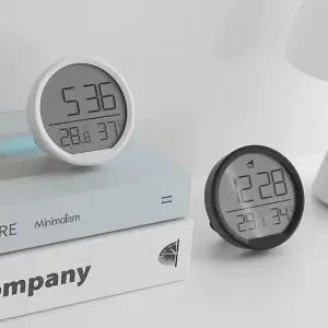 히키스 무선 디지털 온습도계 알람 시계 자석 벽걸이