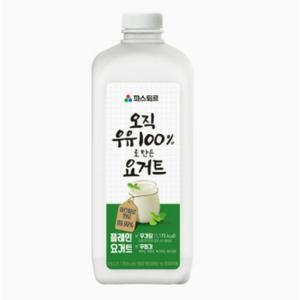 파스퇴르 오직 무항생제우유로 만든 플레인 요거트 1.8L 2개