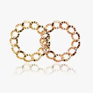 [엘렌쥬얼리]14K 18K 할로우 플랫 오레올 체인 금 반지