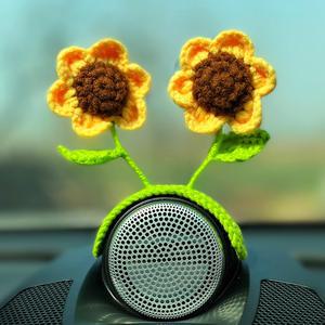 차량용인형 볼보 스피커 장식 모니터 레이스 사슴뿔