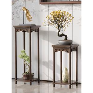 원목 화분받 소나무분재 스탠드 거치대 인테리어 진열대 화분받침대 앤티크조각화대 중형 연꽃대