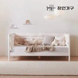 [장인가구]뉴피터 SE0 어린이 원목 저상형 데이베드 오픈형 침대 SS +본넬유로탑 범퍼포함