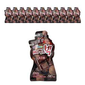 [슈팅냉동] 롯데웰푸드 미니멜츠빅 초코 70ml, 12개