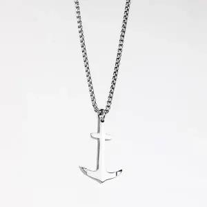 [PIG&HEN]피그앤헨 앵커 목걸이 - 실버X실버