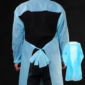 비닐가운 병원 방역복 3개 실험실 요리 김장 청소 오염방지 엄지걸이형