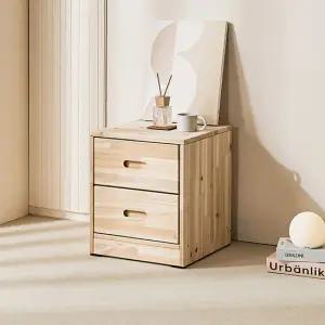 [데코라인] 나리 원목 2단 서랍장