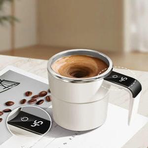 자동회전 머그텀블러 전동머그컵 스노우화이트 휴대용 머그컵