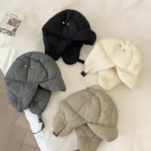 귀여운 패딩 군밤장수모자 방한 귀달이모자