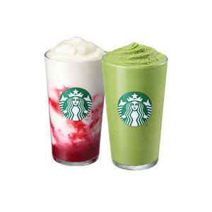 [스타벅스] [딸기&말차 요거트] 딸기 딜라이트 요거트 블렌디드 T + 제주 말차 요거트 블렌디드 T