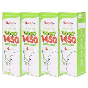 [보리보리/예꼬맘]예꼬맘 고고 불소 1450 본품 어린이 치약 4개 고불소 출산선물 아기