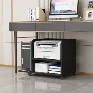 복사기와 프린터장 이동식 선반 복합기 정리용 수납장
