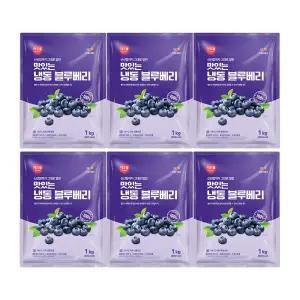 CJ프레시웨이 이츠웰 냉동블루베리1Kg x 6개