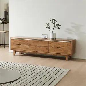 우아미가구 에인피 고무나무 원목 도어 서랍 거실장 1500