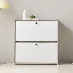 파스코 모듈 2단770수납장 2도어 YJ-P861 미드센츄리인테리어 모듈수납장