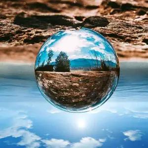 크리스탈 유리구슬 볼 문진 유리오브제 촬영소품 인테리어 유리수정구