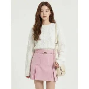 [하프클럽/에고이스트]핑크 아웃 포켓 A라인 미니 스커트 EN4WS260