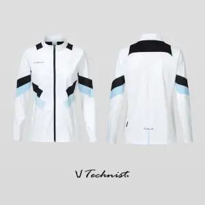 테크니스트 아울렛 TNJ4402 화이트 우븐 트레이닝 집업 상의 배드민턴 복 탁구 테니스 스포츠의류 TNJ4402