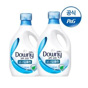다우니 프리미엄 세탁세제 냅새딥클린 프레시 본품1.9Lx2개