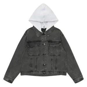 [에꼴리에] 세이브존03 스톤 그레이 데님 자켓 24C3551-GY (S41030409)