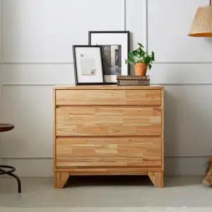 나무뜰 보노 참죽 원목 3단 서랍장 FMF052C (착불)