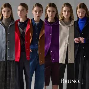 브루노제이 25FW 보머 후드 니트 자켓 1종