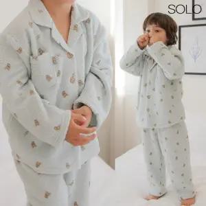 국내산 아동수면잠옷 남아 키즈 초등학생 주니어 겨울 토끼 잠옷 파자마 세트