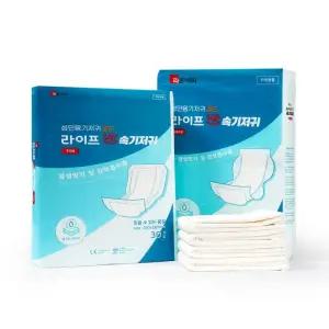 라이프업 성인용기저귀 속기저귀 라운드형 T자형 1팩 30매