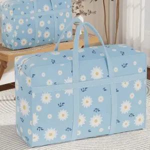 플라워 이불정리함 이불보관함 파우치 패딩 옷 가방 옷정리함 이불보관