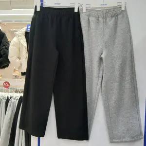 [에꼴리에][모다부평]유니 롱 와이드 본딩 바지/25D1203BK,GY_BP