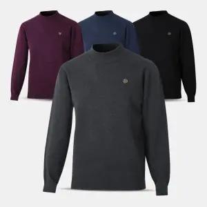 중년 남성 울 혼방 반폴라 니트 티셔츠 TNT01 겨울