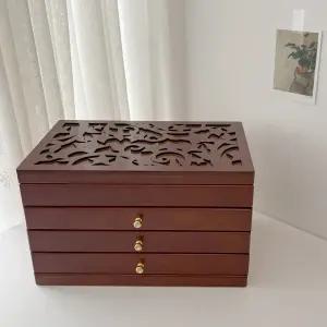 악세사리보관함 원목 보석함 주얼리 귀걸이 반지 목걸이 정리함 보관함 케이스 레트로4단