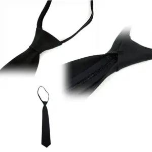 투제이 검정지퍼넥타이 남자자동지퍼넥타이