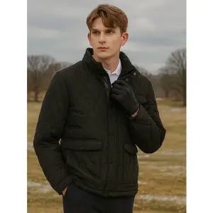 [아웃도어스/데니스골프]25FW신상 남성 헤리티지 다이아 누빔 퀼딩 패딩 자켓_NAQFMPD203