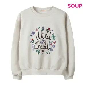 [롯데백화점]SOUP 빈티지 플라워 라운드넥 기모 맨투맨 티셔츠 (S5BLT01)