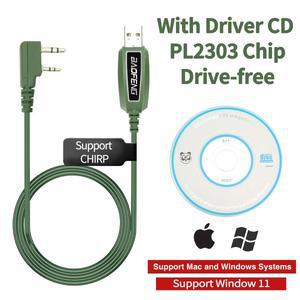 바오펭 무전기 UV-5R 13 프로 AR-152 S9 플러스 양방향 라디오용, 드라이브 프리 USB 프로그래밍 케이블,