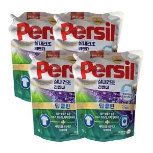 퍼실 액체세탁세제 엑스퍼트 실내건조 라벤더 리필 1.8L 4개