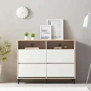 리서 1200 4서랍 오픈 거실장