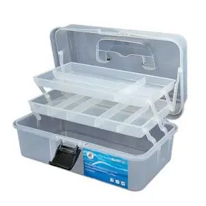 다용도 3단 화구 정리 투명 구급약통 박스 케이스 구