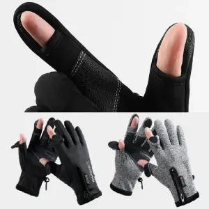 겨울 스포츠 작업용 방한 장갑 엄지 검지 손가락 오픈 집업 기모 퍼 네오플랜 장갑 남자 여자 커플 생활방