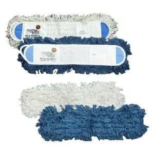 청소의여신 건식맙 62CM 리필 1장 백색 청색 왁스걸레