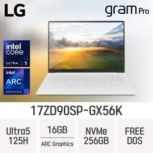 LG전자 17인치 17ZD90SP-GX56K x 울트라5 x U5-125H x WQXGA ( 16GB / N 256GB ) ND