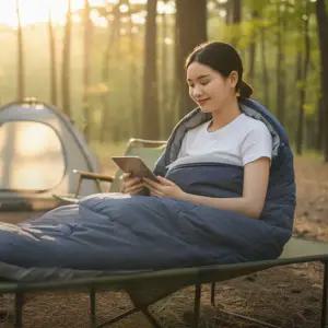 차박 침낭 사계절 휴대용 아웃도어용 캠핑 침낭 백패킹용 경량 동계