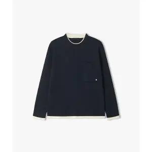 25FW LLF51686 네이비 이중지 레이어드 라운드넥 니트1014602