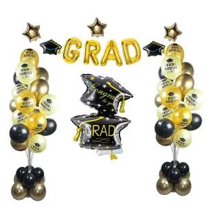 학사모졸업축하펄골드스탠드앤가랜드세트졸업장식세트