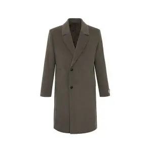 [하프클럽/BY파크랜드]베이지 캐시미어 혼방 라펠변형 롱코트-AA2OC812