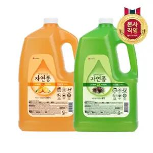 자연퐁 대용량 용기형 리필 3.04L x 2개 (솔잎/오렌지) 2종 택1